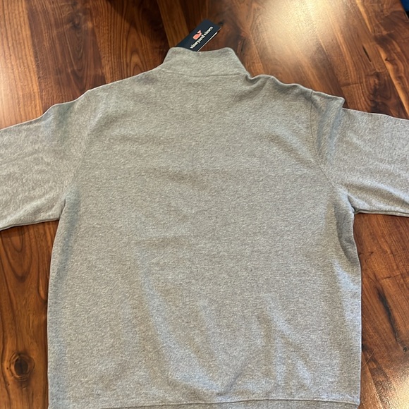 Brand new with tags! Vineyard Vines Gray Quarter Zip Sweater with Logo - Picture 5 of 7